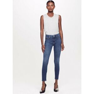Mother Looker Ankle Fray Jeans size 29 Blue Girl Crush